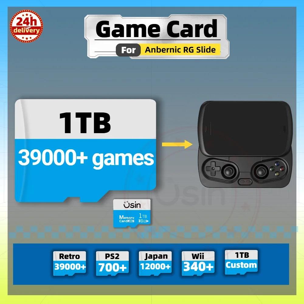Game-Card-For-Anbernic-RG-SLIDE-RGSlide-Custom-Retro-Classic-Games-Android-Handheld-Gaming-Console-H-speed-TF-MEMORY-SD-1T-512G-e Game Card For Anbernic RG SLIDE