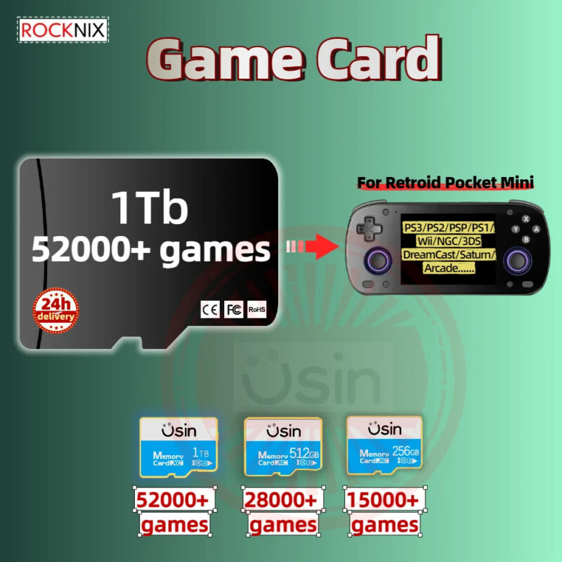ROCKNIX TF Game Card For Retroid Pocket Mini RP plug&play