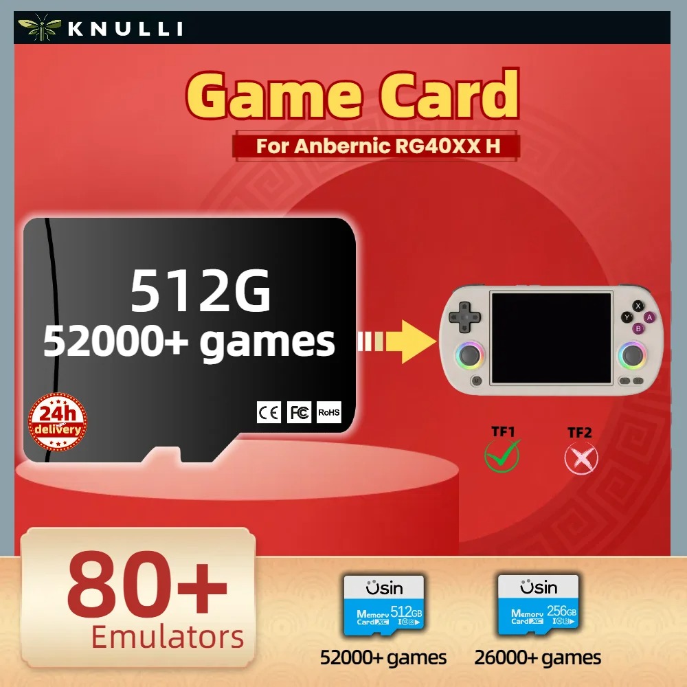 TF-Game-Card-For-Anbernic-RG40XX-H-RG40XXH-Classic-Retro-PSP-PS1-SD-Games-Portable-Handheld-Console-Memory-512G-256G-Knulli (1) Game Card For ANBERNIC RG35XX-H RG40XX-H